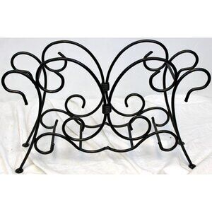 Southern Living Wall Basket St Charles Rack Holder #40369 Scroll Iron Magazine